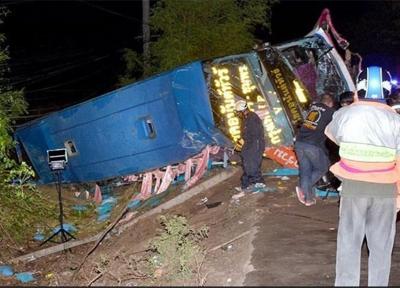 7 کشته و 25 زخمی در حادثه واژگونی اتوبوس گردشگران در تایلند