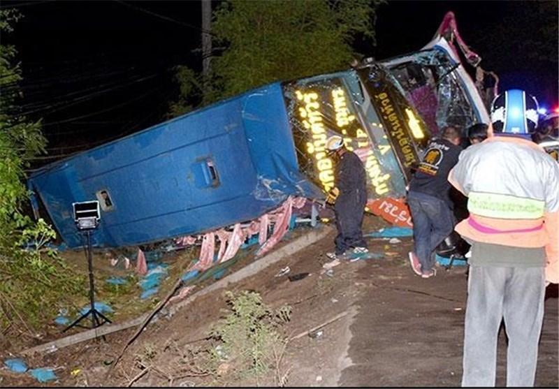 7 کشته و 25 زخمی در حادثه واژگونی اتوبوس گردشگران در تایلند